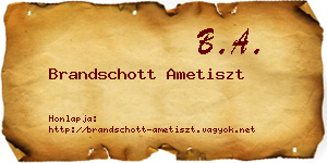 Brandschott Ametiszt névjegykártya